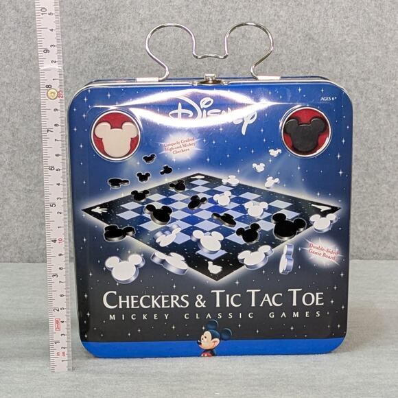 Vintage Disney Mickey Mouse Checkers Tic Tac Toe Classic Games Complete - Picture 10 of 11